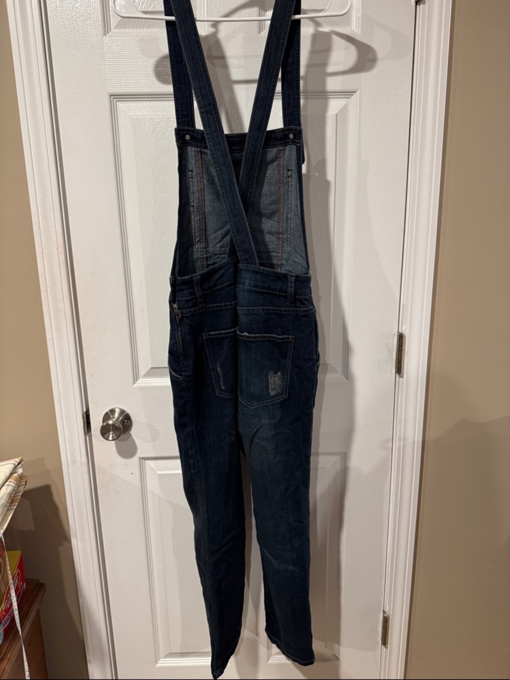 Free People Dark Blue Denim Utility Overalls size 29 - Picture 3 of 6